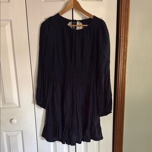 Elegant Madewell Navy Blue Long Sleeve Dress